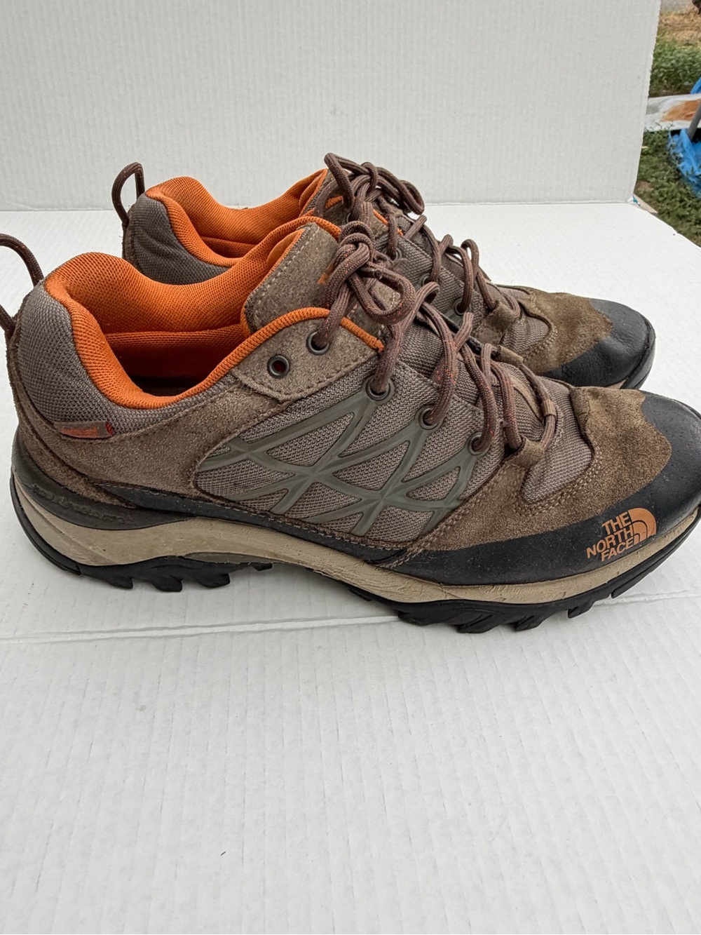 The North Face Men's Brown and Orange Outdoor Trail Shoes